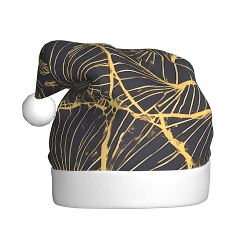 Golden Leaf Plüsch-Weihnachtsmütze, bequeme Kopfbedeckung für Feiertagsfeiern und Eltern-Kind-Aktivitäten Golden Leaf Plüsch-Weihnachtsmütze, bequeme Kopfbedeckung für Feiertagsfeiern und Eltern-Kind-Aktivitäten von BOAIHH