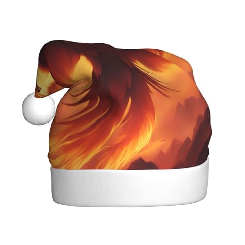 Schöne Phoenix Plüsch-Weihnachtsmütze, bequeme Kopfbedeckung für Urlaubspartys und Eltern-Kind-Aktivitäten Schöne Phoenix Plüsch-Weihnachtsmütze, bequeme Kopfbedeckung für Urlaubspartys und Eltern-Kind-Aktivitäten von BOAIHH