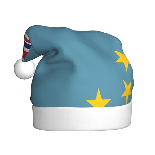 Tuvalu Plüsch-Weihnachtsmütze, bequeme Kopfbedeckung für Feiertagsfeiern und Eltern-Kind-Aktivitäten von BOAIHH