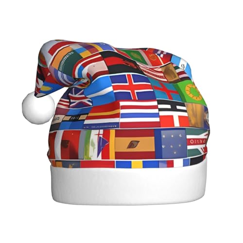 Verschiedene Flaggen, Plüsch-Weihnachtsmütze, bequeme Kopfbedeckung für Feiertage, Partys und Eltern-Kind-Aktivitäten Verschiedene Flaggen, Plüsch-Weihnachtsmütze, bequeme Kopfbedeckung für Feiertage, Partys und Eltern-Kind-Aktivitäten von BOAIHH