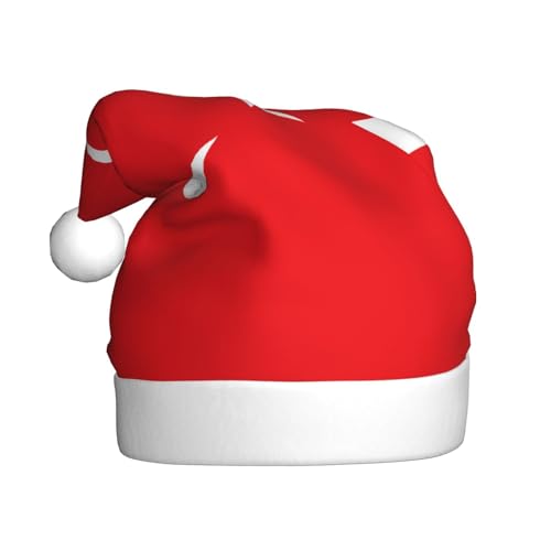 Weihnachtsmütze aus Plüsch mit Flagge der Türkei, bequeme Kopfbedeckung für Feiertagsfeiern und Eltern-Kind-Aktivitäten Weihnachtsmütze aus Plüsch mit Flagge der Türkei, bequeme Kopfbedeckung für Feiertagsfeiern und Eltern-Kind-Aktivitäten von BOAIHH