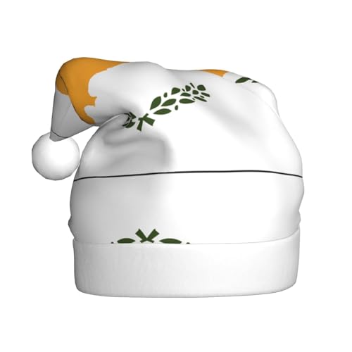 Weihnachtsmütze aus Plüsch mit Flagge von Zypern, bequeme Kopfbedeckung für Feiertagsfeiern und Eltern-Kind-Aktivitäten Weihnachtsmütze aus Plüsch mit Flagge von Zypern, bequeme Kopfbedeckung für Feiertagsfeiern und Eltern-Kind-Aktivitäten von BOAIHH