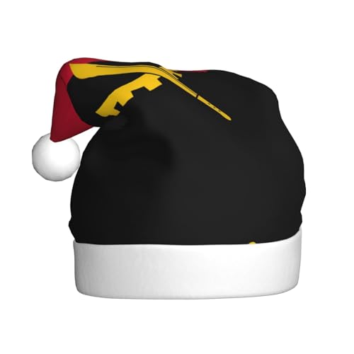 Weihnachtsmütze mit Angola-Flagge, Plüsch, bequeme Kopfbedeckung für Feiertage, Partys und Eltern-Kind-Aktivitäten Weihnachtsmütze mit Angola-Flagge, Plüsch, bequeme Kopfbedeckung für Feiertage, Partys und Eltern-Kind-Aktivitäten von BOAIHH