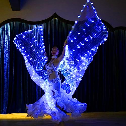 BOBASH LED Flügel für Erwachsene Kinder, LED Umhang für Erwachsene Kinder, LED Schmetterling Flügel mit Teleskopstangen, Bauchtanz Flügel, Bauchtanz Kostüme BOBASH LED Flügel für Erwachsene Kinder, LED Umhang für Erwachsene Kinder, LED Schmetterling Flügel mit Teleskopstangen, Bauchtanz Flügel, Bauchtanz Kostüme von BOBASH