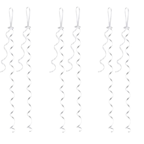 Ballonverschlüsse, 100 Stück Ballonband Ballonschnur Ballonverschlüsse mit Band Kräuselband für DIY Weihnachten Geburtstag Hochzeit Party Dekoration Normale Ballons Heliumballons Weiß Ballonverschlüsse, 100 Stück Ballonband Ballonschnur Ballonverschlüsse mit Band Kräuselband für DIY Weihnachten Geburtstag Hochzeit Party Dekoration Normale Ballons Heliumballons Weiß von BOBOZHONG