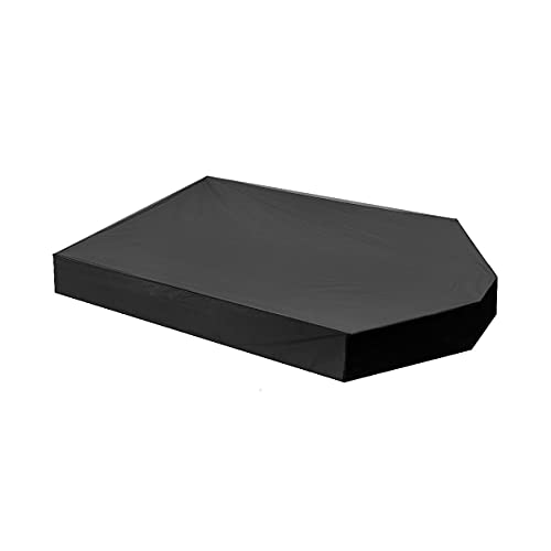 Schiffs-Sandkastenabdeckung, wasserdichte Sandkastenabdeckung mit Kordelzug, Oxford-Stoff, Schwimmbadabdeckung, Markise (schwarz) von BOEYAA