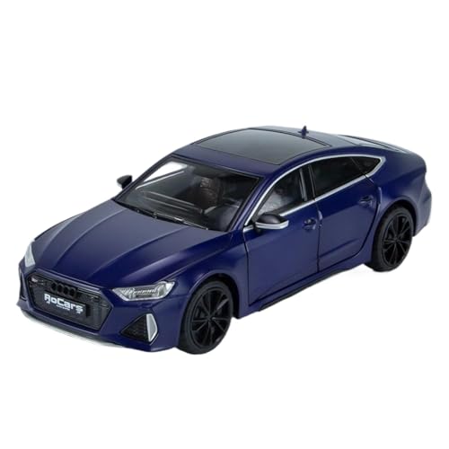 BOFSMXXNP Druckguss Auto 1:24 for Audi RS7 Coupé-Modell, Legierungsauto, Sportwagenmodell Aus Metalldruckguss, Sound- Und Lichtautosimulation Miniatur-Automodell(Blue with Box) von BOFSMXXNP
