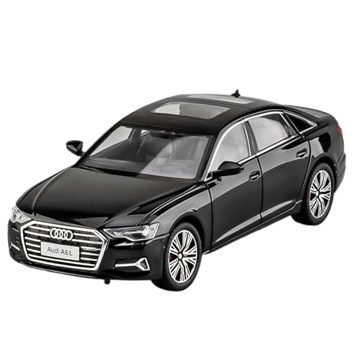 BOFSMXXNP Druckgussmodelle 1:24 for Audi A6 Legierungsauto Druckgussauto Automodell Sound Und Licht Pullback-Auto Maßstab Automodell Sammlungsmodelle(Black) von BOFSMXXNP