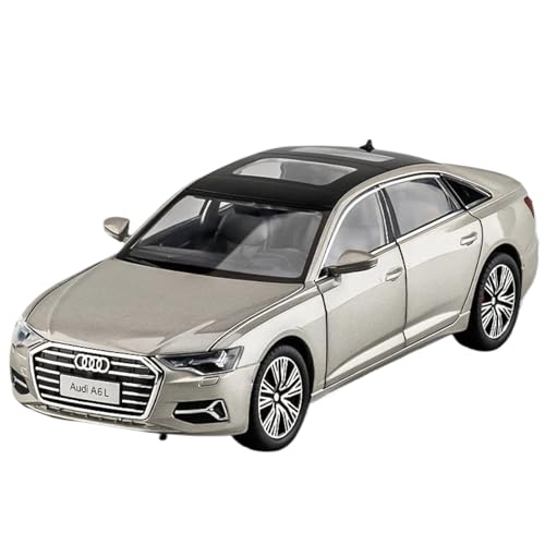 BOFSMXXNP Druckgussmodelle 1:24 for Audi A6 Legierungsauto Druckgussauto Automodell Sound Und Licht Pullback-Auto Maßstab Automodell Sammlungsmodelle(Titanium Gold) von BOFSMXXNP