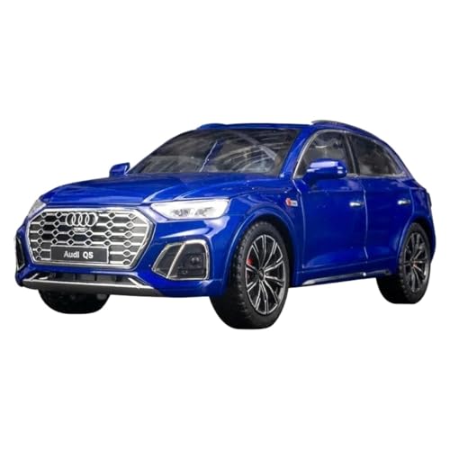 BOFSMXXNP Druckgussmodelle 1:24 for Audi Q5 SUV Legierung Automodell Druckguss Metall Auto Automodell Hohe Simulation Sound Und Licht Sammlung Sammlungsmodelle(Blue) von BOFSMXXNP