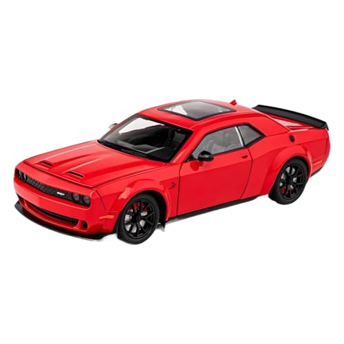 BOFSMXXNP Druckgussmodelle 1:24 for Dodge Challenger Druckguss-Modellauto Aus Metall Mit Pullback Und Ton- Und Lichtmaßstab Sammlungsmodelle(RED) von BOFSMXXNP