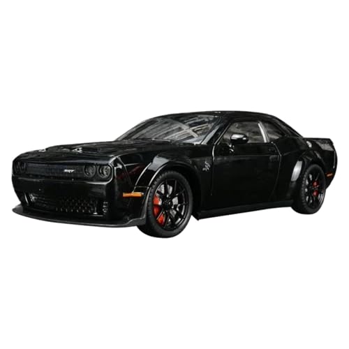 BOFSMXXNP Druckgussmodelle 1:24 for Dodge Hellcat SRT Muscle-Car-Simulation Legierung Modellauto Ornamente Proportionen Automodell Sammlungsmodelle(Black) von BOFSMXXNP