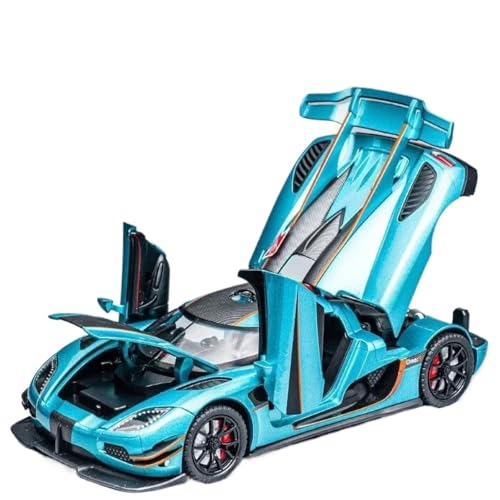 BOFSMXXNP Druckgussmodelle 1:24 for Koenigsegg ONE 1 Automodell Druckgussmetall Sportwagenmodell Simulation Ton Und Licht Sammlungsmodelle(Green) von BOFSMXXNP