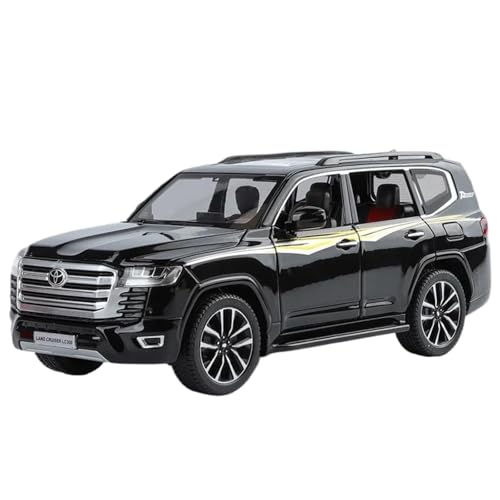 BOFSMXXNP Druckgussmodelle 1:24 for Land Cruiser LC300 Geländewagen Legierung Automodell Sound Und Licht Pullback Modellauto Sammlungsmodelle(Black) von BOFSMXXNP