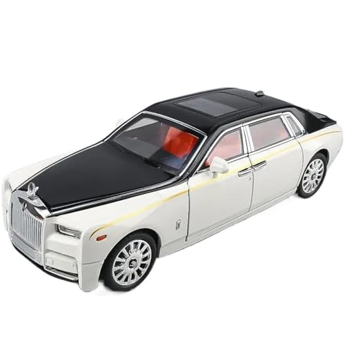 Druckguss-Automodelle 1:18 für Rolls Royce Phantom Alloy Diecast Modellauto Metall Sammlerstück Hobby Maßstab Modell Legierung Auto Modelle (weiße Box) von BOFSMXXNP