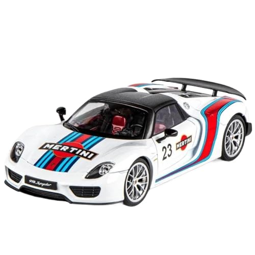Modellauto im Maßstab 1:18 for Porsche 918 Supersportwagen Legierung Druckguss Automodell Sound Und Licht Recycling Sammlung Fertiges Automodell(NO.23 with Box) von BOFSMXXNP