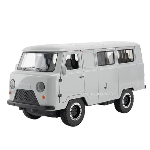 Modellauto im Maßstab 1:18 for Russische UAZ Hunter Modell Geländewagen Legierung Druckguss RV Modell Sound Und Licht Pull Back Fertiges Automodell(UAZ RV White) von BOFSMXXNP