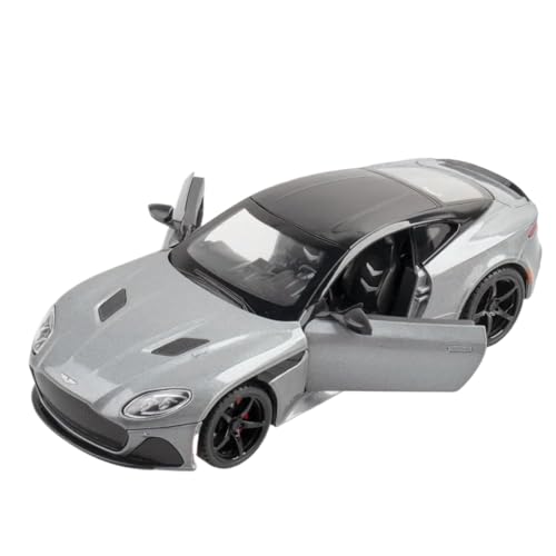Modellauto im Maßstab 1:22 for Aston Martin DBS Sportwagenmodell Metalldruckguss Miniatur Luxus Leichtes Pullback-Automodell Fertiges Automodell(Titanium) von BOFSMXXNP