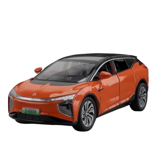 Modellauto im Maßstab 1:22 for HiPhi X Neues Energieautomodell Sound Und Licht Pullback-Legierung Druckgussfahrzeugmodell Ornamente Fertiges Automodell(Orange) von BOFSMXXNP