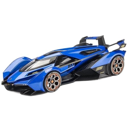 Modellauto im Maßstab 1:22 for Lamborghini V12 GT Legierungsmodell Pullback-Simulationsfahrzeugmodell Maßstabsautomodell Fertiges Automodell(Blue) von BOFSMXXNP