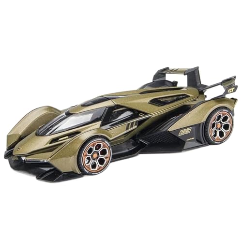 Modellauto im Maßstab 1:22 for Lamborghini V12 GT Legierungsmodell Pullback-Simulationsfahrzeugmodell Maßstabsautomodell Fertiges Automodell(Green) von BOFSMXXNP