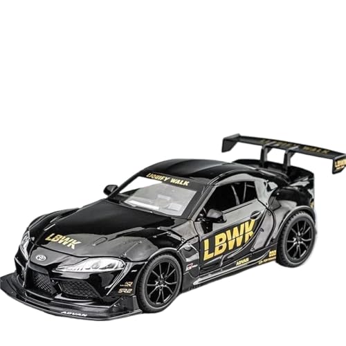 Modellauto im Maßstab 1:22 for Toyota Supra Rennwagenmodell Legierung Druckguss Metall Automodell Hohe Simulation Sound Und Licht Fertiges Automodell(Black-Boxed) von BOFSMXXNP