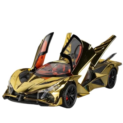 Modellauto im Maßstab 1:24 for Apollo EVO IE Legierung Sportwagenmodell Druckguss Sound Und Licht Pull Back Tür Kann Fahrzeug Öffnen Fertiges Automodell(EVO Gold) von BOFSMXXNP