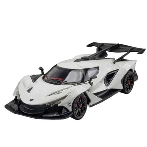 Modellauto im Maßstab 1:24 for Apollo EVO IE Legierungsmodell Sportwagen Druckguss Autotür Kann Geöffnet Werden Ton Und Licht Pullback-Auto Fertiges Automodell(IE White) von BOFSMXXNP