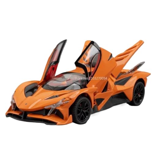 Modellauto im Maßstab 1:24 for Apollo IE EVO Legierungsmodell Druckgussautotür Mit Ton Und Licht Pull-Back-Vorderradlenkung Fertiges Automodell(EVO Orange) von BOFSMXXNP