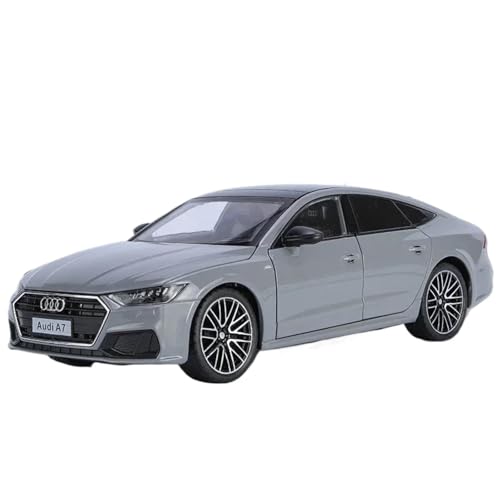 Modellauto im Maßstab 1:24 for Audi A7 Modell Druckgusslegierung Fahrzeug Miniatur Pullback Sound Und Licht Tür for Öffnen Fertiges Automodell(Titanium with Box) von BOFSMXXNP