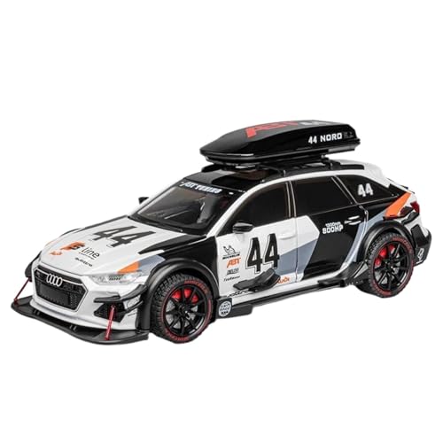 Modellauto im Maßstab 1:24 for Audi RS6 Avant Kombi Legierung Rennmodell Druckguss Metall Sportwagen Fahrzeugmodell Fertiges Automodell(Racing White) von BOFSMXXNP