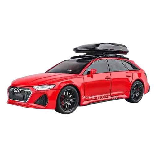 Modellauto im Maßstab 1:24 for Audi RS6 RS7 Miniatur-Modellauto Druckgusslegierung Sound Und Licht Autotür Kann Hinten Geöffnet Werden Fertiges Automodell(RS6 Red) von BOFSMXXNP