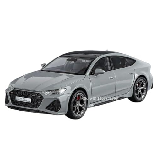 Modellauto im Maßstab 1:24 for Audi RS6 RS7 Miniatur-Modellauto Druckgusslegierung Sound Und Licht Türen Können Mit Pullback Geöffnet Werden Fertiges Automodell(RS7 Titanium) von BOFSMXXNP