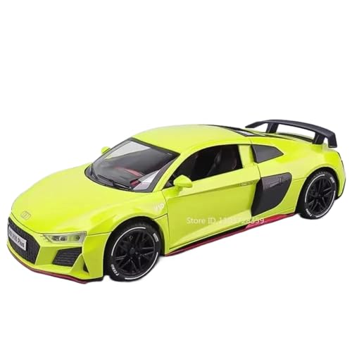 Modellauto im Maßstab 1:24 for Audi RS7 R8 V10 Plus Miniatur-Modellauto Aus Druckgusslegierung, Sound- Und Lichttüren Können Geöffnet Werden Fertiges Automodell(R8 Yellow) von BOFSMXXNP
