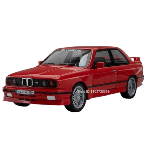 Modellauto im Maßstab 1:24 for BMW M3 Miniaturmodell Supersportwagen Druckgusslegierung Sound Und Licht Pullback-Sportwagen Fertiges Automodell(CZ24982 Red) von BOFSMXXNP