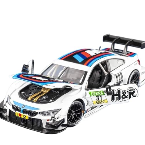 Modellauto im Maßstab 1:24 for BMW M4 GT3 Audi R8 LMS Sportwagenmodell Aus Legierung, Rennstreckenmodell Aus Metalldruckguss Fertiges Automodell(M4 DTM White) von BOFSMXXNP