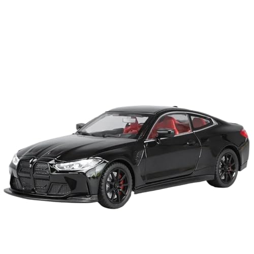 Modellauto im Maßstab 1:24 for BMW M4 IM Legierungssportwagen Druckgussmetall Maßstab Automodell Sound- Und Lichtsimulationssammlung Fertiges Automodell(Black with Box) von BOFSMXXNP