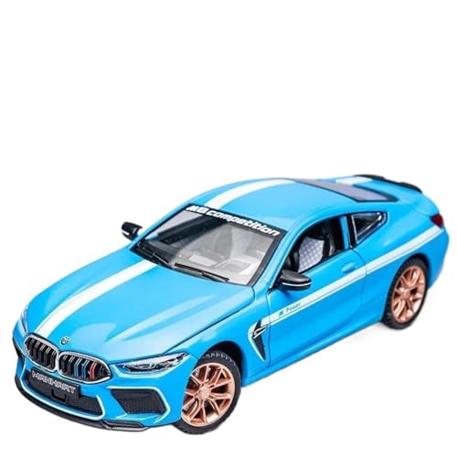 Modellauto im Maßstab 1:24 for BMW M8 MH8 800 MANHART Legierungsmodell Druckgussmetall Automodell Sound Und Licht Hohe Simulation Fertiges Automodell(Blue1) von BOFSMXXNP