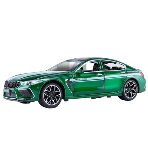 Modellauto im Maßstab 1:24 for BMW M8 MH8 800 MANHART Legierungsmodell Druckgussmetall Automodell Sound Und Licht Hohe Simulation Fertiges Automodell(Green) von BOFSMXXNP
