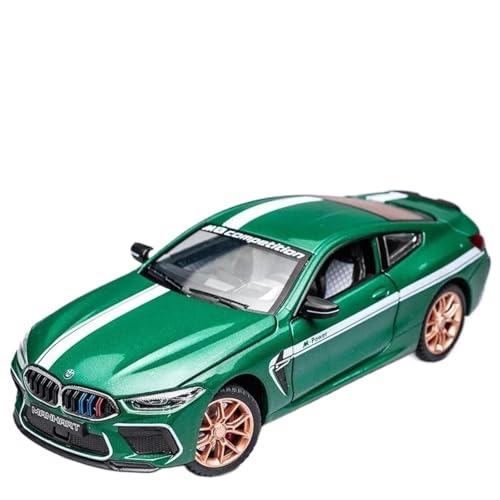 Modellauto im Maßstab 1:24 for BMW M8 MH8 800 MANHART Legierungsmodell Druckgussmetall Automodell Sound Und Licht Hohe Simulation Fertiges Automodell(Green1) von BOFSMXXNP