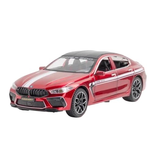 Modellauto im Maßstab 1:24 for BMW M8 MH8-800 Miniaturmodell Druckgusslegierung Pullback-Ton- Und Lichttüröffnung Fertiges Automodell(1901-171 Red) von BOFSMXXNP