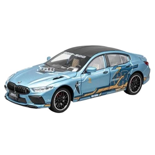 Modellauto im Maßstab 1:24 for BMW M8 MH8-800 Miniaturmodell Druckgusslegierung Pullback-Ton- Und Lichttüröffnung Fertiges Automodell(CZ24622 Blue) von BOFSMXXNP