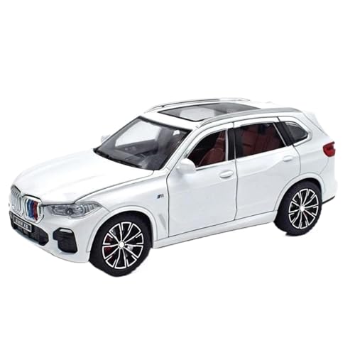 Modellauto im Maßstab 1:24 for BMW X5 Legierung Druckgussmodell SUV Sound Und Licht Serie Maßstab Auto Modell Sammlung Ornamente Fertiges Automodell(White Box) von BOFSMXXNP