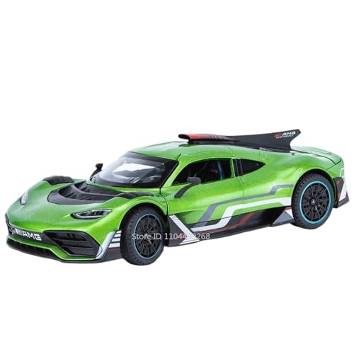 Modellauto im Maßstab 1:24 for Benz AMG ONE 300SL Druckguss-Legierung Pullback Sound- Und Lichtsimulation Supersportwagen Fertiges Automodell(ONE Green) von BOFSMXXNP