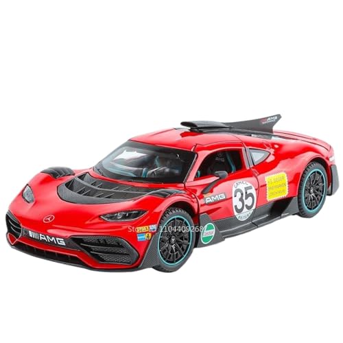 Modellauto im Maßstab 1:24 for Benz AMG ONE 300SL Druckguss-Legierung Pullback Sound- Und Lichtsimulation Supersportwagen Fertiges Automodell(ONE Red) von BOFSMXXNP