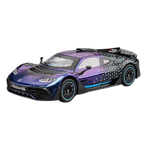 Modellauto im Maßstab 1:24 for Benz AMG ONE Supersportwagen Druckgusslegierung Sound- Und Lichtkollektion Trendige Ornamente Fertiges Automodell(Purple Box) von BOFSMXXNP