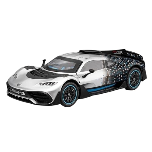 Modellauto im Maßstab 1:24 for Benz AMG ONE Supersportwagen Druckgusslegierung Sound- Und Lichtkollektion Trendige Ornamente Fertiges Automodell(Silver Box) von BOFSMXXNP