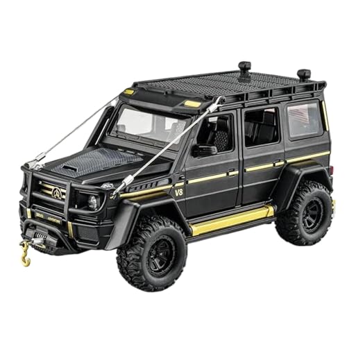 Modellauto im Maßstab 1:24 for Benz G550 4X4 Expedition Edition Geländewagen-Legierung Druckguss-Automodell Mit Ton Und Licht Fertiges Automodell(Black) von BOFSMXXNP