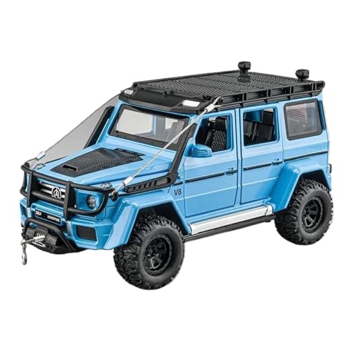 Modellauto im Maßstab 1:24 for Benz G550 4X4 Expedition Edition Geländewagen-Legierung Druckguss-Automodell Mit Ton Und Licht Fertiges Automodell(Blue) von BOFSMXXNP