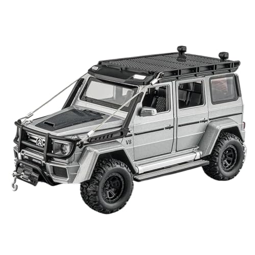 Modellauto im Maßstab 1:24 for Benz G550 4X4 Expedition Edition Geländewagen-Legierung Druckguss-Automodell Mit Ton Und Licht Fertiges Automodell(Titanium) von BOFSMXXNP